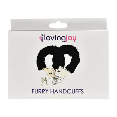 Loving Joy Furry Handcuffs Black Wrist Cuffs Loving Joy (1on1)
